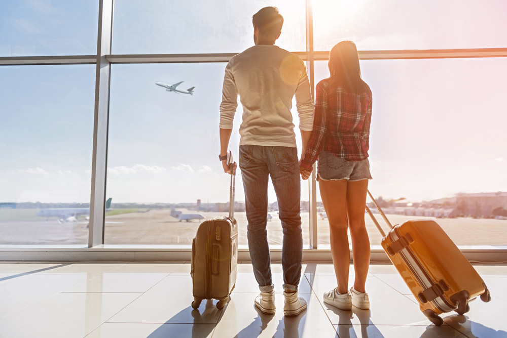 Couple at an Airport